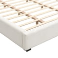 thumbnail image 5 of Christopher Knight Home King Size Upholstered Platform Bed with Headboard, Solid Wood Frame, Beige, 5 of 9