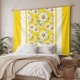 thumbnail image 3 of Yellow Daisy Large Tapestry for Bedroom Wall Hanging Tapestry, Farmhouse Floral Yellow Striped Ceiling Backdrop Tapestries Poster Blanket Wall Decor for Teens Room Living Room Dorm 100" x 59", 3 of 8