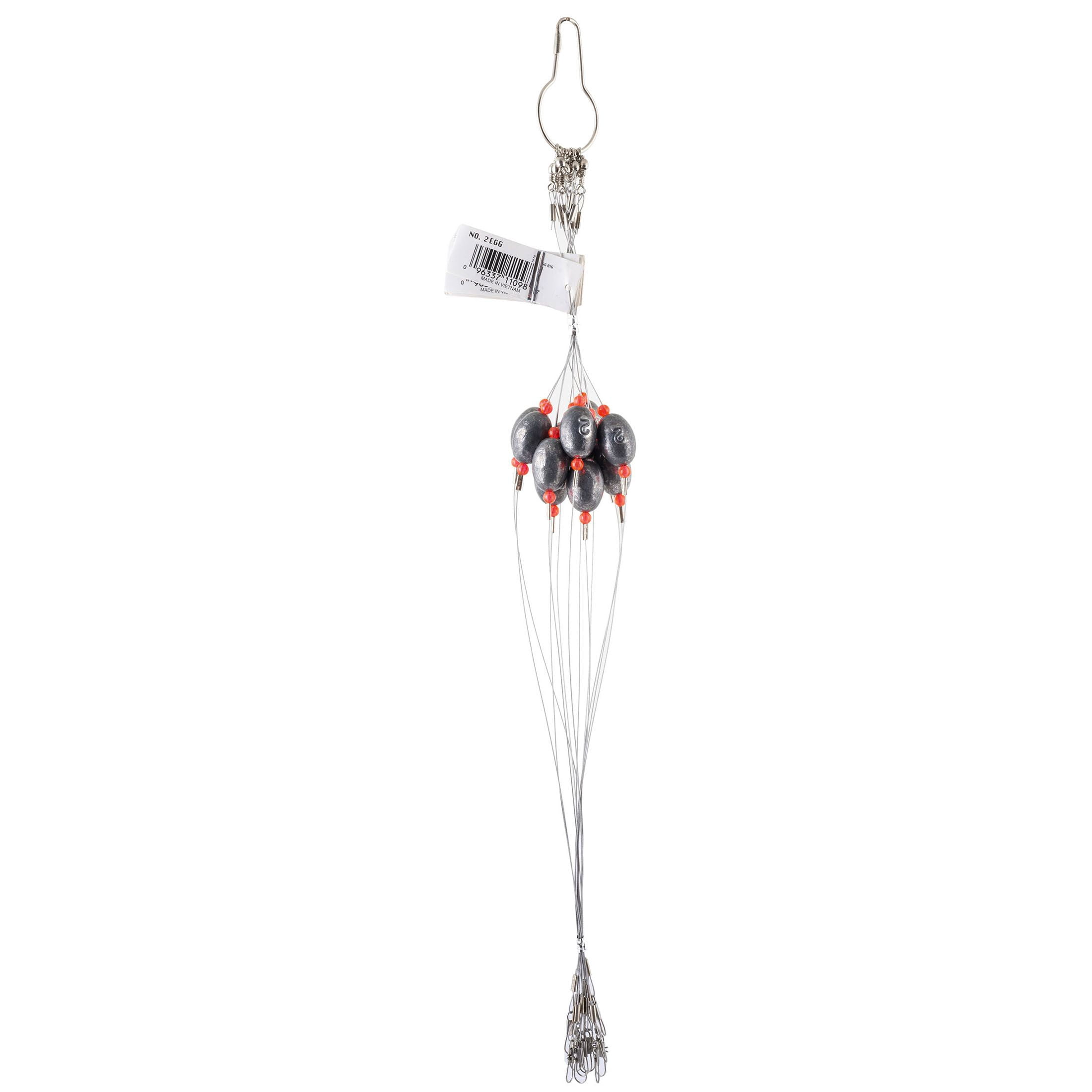 Sea Striker 1 1/2oz Egg Lead Ready Rig with Snap 1-1/2oz 12/Ring