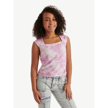 Justice Girl's Cap Sleeve Cinch Tee, Sizes XS - XLP
