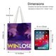 thumbnail image 5 of Win or Lose Bolso de tela con estampado de lienzo para mujer, bolsa de compras reutilizable y estética, con cremallera interior, regalo para mujer,38*45cm., 5 of 6