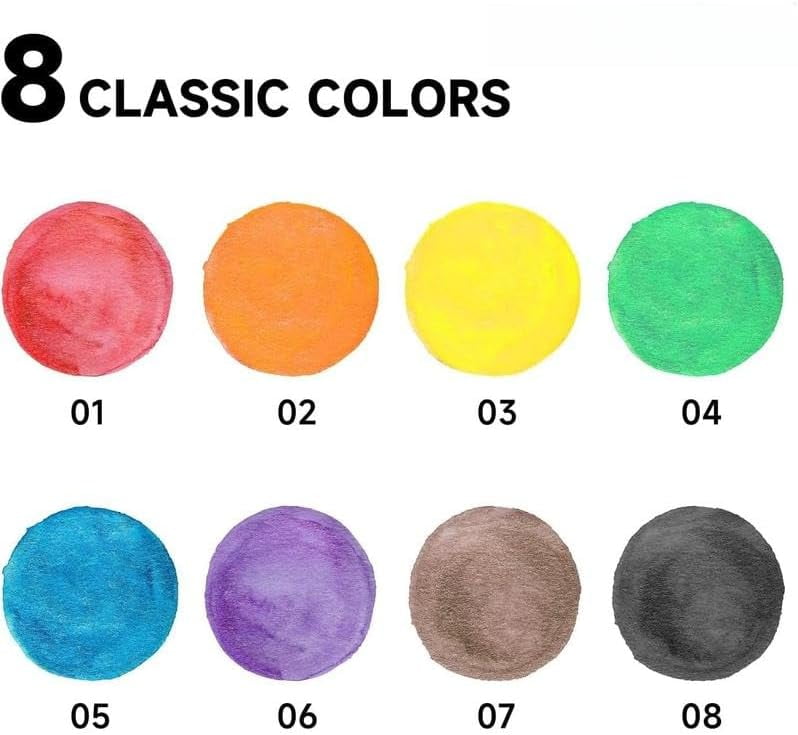 Heart Shaped Watercolor Paint Set, Valentines Watercolor Paint Sets for Kids, Valentines Day Painting Kit with 8 Washable Colors and Paintbrush, Arts and Craft Supply for Parties, Schools