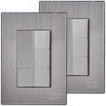 thumbnail image 2 of Apagadores Multivoltaje Inoxium3ASilver 2Pzas Apagadorx3 125-250VCA 10A 50/60Hz Plateado Acero Inoxidable/PC., 2 of 4
