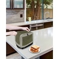 thumbnail image 3 of Olive Green Greek Key Toaster Cover 2 Slice, Small Kitchen Appliance Covers, Geometric Greece Ancient Farmhouse Geo Toaster Oven Cover with Loop, Bread Machine Cover Polyester Dust Cover Protection, 3 of 4