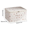 thumbnail image 3 of COM1950s Foldable Storage Bins with Lids, Collapsible Oxford Cloth Storage Boxes for Clothes, Large Capacity Organizer Cubes with Handles for Bedroom Closet, Floral Pattern, 3 of 7