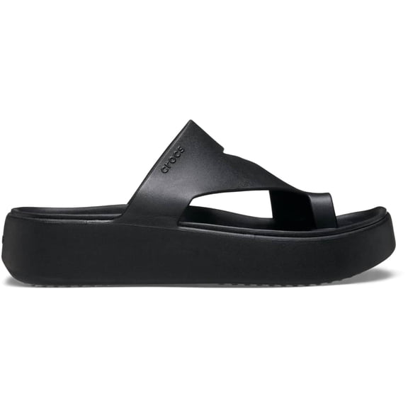 Crocs Women's Getaway Toe Loop Summer Sandals, Black, W8