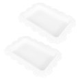 thumbnail image 3 of 2Pcs Plastic Snack Plate European Style Dish Delicate Dessert Plate Desktop Decor (White), 3 of 8