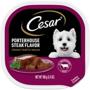 Cesar Classic Loaf In Sauce Porterhouse Steak Wet Dog Food, 3.5 Oz Tray