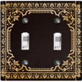 thumbnail image 1 of Metal Light Switch Plate Cover Elegant Victorian Floral Frame Black FRA075, 1 of 13