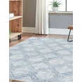thumbnail image 3 of Unique Loom Kamala Washable Collection Area Rug - Modern Trellis (7' 10" x 10' Rectangle Blue/Ivory), 3 of 9