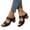 Black, variant on Womens Heel Sandals Cutout Slip on Slides Arch Support Platform Walking Shoes Black 6
