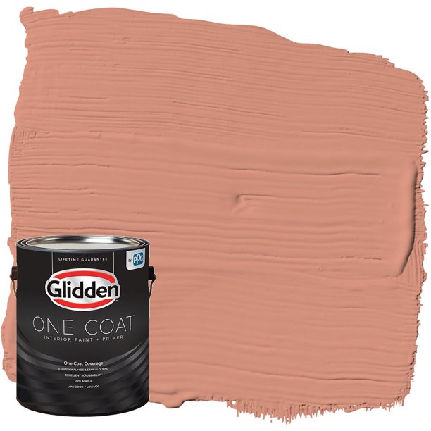 Glidden One Coat Interior Paint and Primer, Orange Essential / Orange, Gallon, Eggshell
