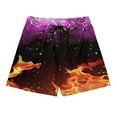 thumbnail image 4 of DDAPJ pyju Men's Basketball Shorts Novelty Print Casual Athletic Shorts Drawstring Elastic Waist Wide Leg Shorts with Pockets Hot Pink M, 4 of 9