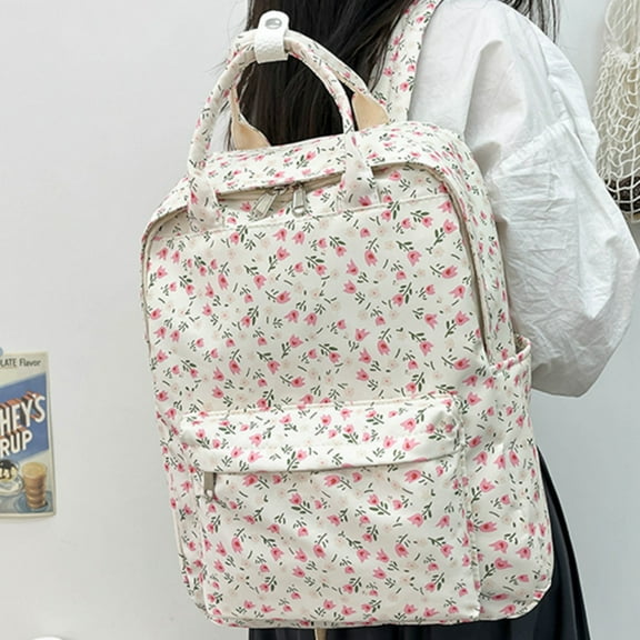 BTEPSGA Backpack Sweet Flower Cute Aesthetic Large Capacity Backpack Handbag Backpack