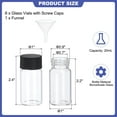 thumbnail image 2 of 20ml Clear Glass Vials, 8 Pack Sample Vials with Screw Cap Reagent Media Bottle with Funnel Leak-Proof, 2 of 5