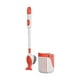 thumbnail image 1 of Escobilla de baño de silicona Yuarrent con tanque de líquido montado en la pared rojo, 1 of 6