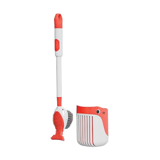 Sistema de Cepillo del Retrete Wosthever con Tanque Líquido para Taza del Retrete Accesorios de Baño Rojo