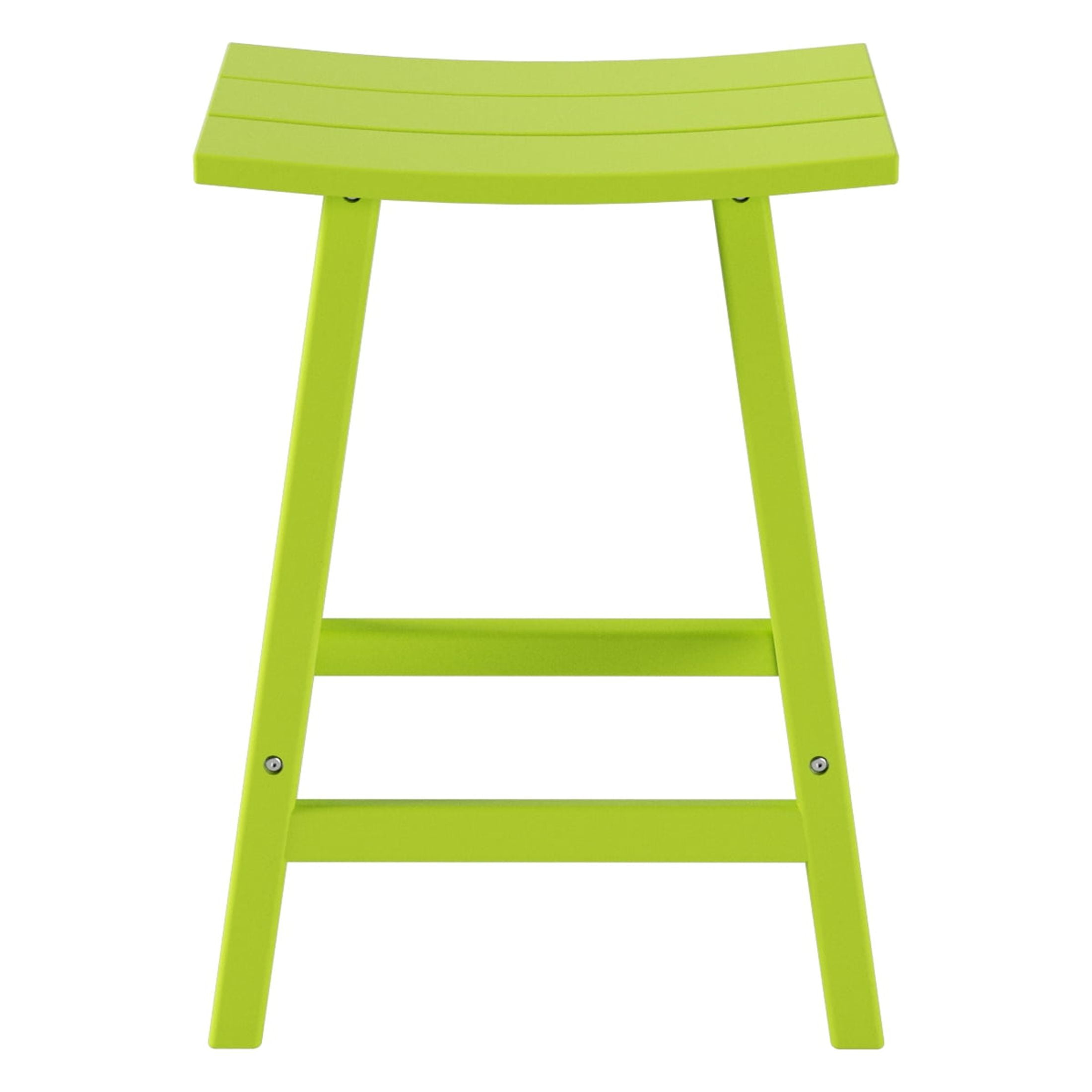 GARDEN 24" Inches Adirondack Plastic Outdoor Bar Stools for Patio, Lime