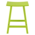 thumbnail image 2 of WestinTrends Malibu HDPE Outdoor Patio 24" Counter Stool Saddle Seat, Lime, 2 of 11