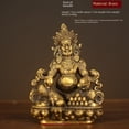 thumbnail image 2 of Adornos de Buda de latón amarillo, dios de la riqueza, tibetano, nepalí, negro, dios de la riqueza, estudio en casa, tienda, inauguración, 2 of 4