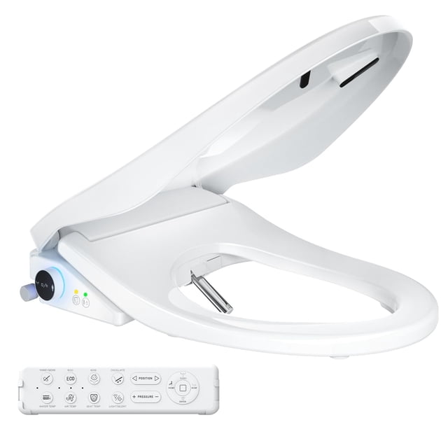 Asiento de bidé eléctrico SmartWhale con asiento calefaccionado y control remoto inalámbrico