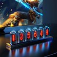 thumbnail image 3 of RGB Nixie Tube Clock LED Glows IPS Color Screen DIY Analog Digital Tube Night Lights Gaming Desktop Home Decoration, 3 of 6