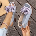 thumbnail image 2 of Xucatan Women's Plus Size Heeled Sandals, Romantic Floral Detail with Adjustable Buckle Ankle Strap, Stable Block Heel for All Day Wear Gift, 2 of 9