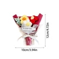 thumbnail image 2 of KUNPENG Crochet Flowers, Mother's Day Gifts, Knitted Flower Bouquet, Handmade Flowers, 4.7 Inch, 1 Pc, Blessyou Font Design, Gifts for Teachers and Mom, 2 of 8