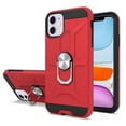 thumbnail image 2 of For Apple iPhone 12 /12 Pro (6.1") Stand Kickstand Ring Holder [360° Rotating] Armor Dual Layer Work with Magnetic Car Mount Cover ,Xpm Phone Case [Red], 2 of 10