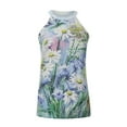 thumbnail image 4 of UPPADA Summer Halter Tops for Women - Womens High Neck Tops Trendy Casual Loose Tanks Printed Ladies Halter Vest Shirts, 4 of 7