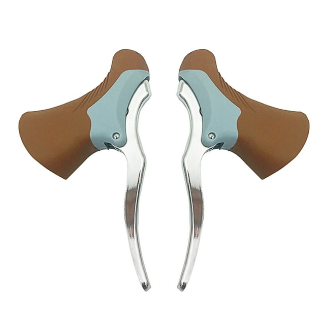 Lightweight Aluminum Brake Handle MTB Mountain Bike Cycling Brake Levers Front & Rear Brake Levers Drop Handlebar Set