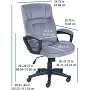 serta executive office chair in velvet gray microfiber, black base serta executive office chair in velvet gray microfiber, black base
