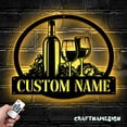thumbnail image 2 of Craftnamesign Custom Wine Bar Metal Wall Art LED Light, Personalized Alcohol Drinking Name Sign, 2 of 5