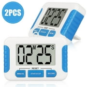 EEEkit 2pcs Digital Timers for Cooking, Magnetic Count Up Count Down Kitchen Timers with Display Loud Alarm Big Digits
