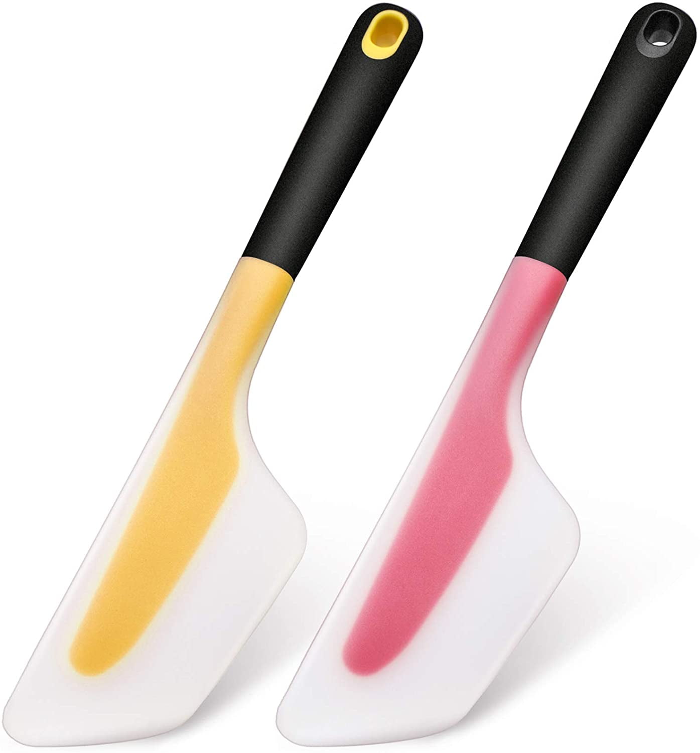 2 Pack Silicone Thin Spatula,Omelet Spatula Turner,Heat Resistant Cooking  Spatula, Long Crepe Spatul…See more 2 Pack Silicone Thin Spatula,Omelet