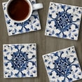 thumbnail image 2 of Thirstystone Blue & White Tile 4-Pack Tumbled Tile Coasters, 2 of 7