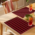 thumbnail image 4 of Christmas Buffalo Plaid Placemats Set of 4 Red and Black Checkered Place Mats Table Mats Kitchen Dining Home Outdoor Party Table Decoration, 4 of 9
