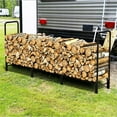 thumbnail image 5 of ZYPPP 12ft Heavy Duty Outdoor Firewood Rack Fireplace Wood Log Holder Adjustable Steel, 5 of 12
