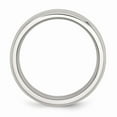 thumbnail image 2 of White Stainless Steel Ring Band Wedding Clear Wood Comfort, 2 of 6