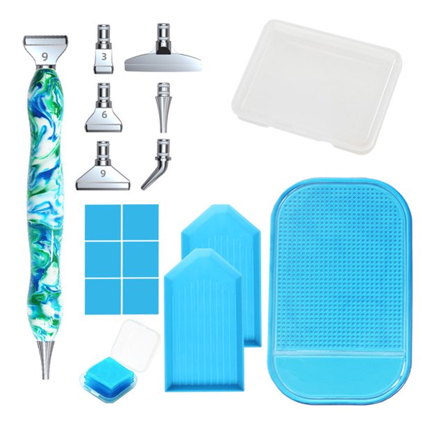 Kits de bolígrafos para pintura de diamantes, puntas de bolígrafo de acero inoxidable