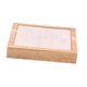 thumbnail image 3 of Bandeja de madera de terciopelo para joyas, soporte multifuncional para presentación de joyas. Beige, 3 of 9