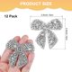 thumbnail image 3 of Uxcell 12-Pack Parches de Strass en Forma de Lazo de 6cm Adhesivos Plateados para DIY/Ropa/Zapatos/Bolsas, 3 of 7