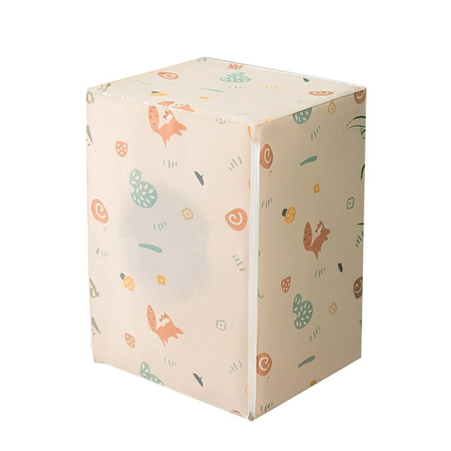 Washing Machine Cover Waterproof Soft Fabric Three-Sided Protection 14.17 in x 11.8 in x 4.72 in Pink