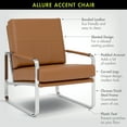 thumbnail image 4 of Studio Designs Home Allure Blended Leather Accent Arm Chair in Caramel Brown, 4 of 12