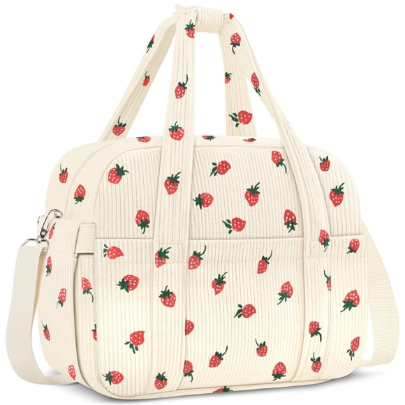 Bolsa Térmica KUBYA de Pana con Diseño de Fresa, Capacidad 7L/13L para Adultos