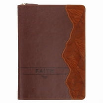 Journal Classic Zip Brown Faith Mountains Matt. 17:20, (Hardcover)