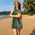 thumbnail image 3 of Fotbe Squirrel Vestido de Verano sin Mangas para Mujer – Vestido Midi Línea A, Estilo Camiseta Floral, Vestido Playero Casual y Fluido, 3 of 7
