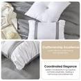 thumbnail image 4 of Nanshing  Regala 7 Piece Minimalist Pinch Pleat Comforter Set Grey King Modern & Contemporary, Traditional, 4 of 5