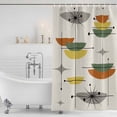 thumbnail image 3 of Sage Green Boho Shower Curtain, Waterproof Shower Curtains for Bathroom, Geometric Bohemian Color Block Washable Fabric Bathtub Curtain Set Bath Decor with 12 Hooks Long 72"x84", 3 of 8