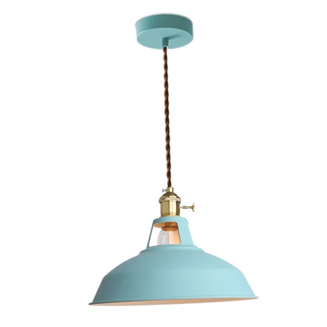 Lámpara colgante Gloria de simplicidad moderna pequeña para sala Azul